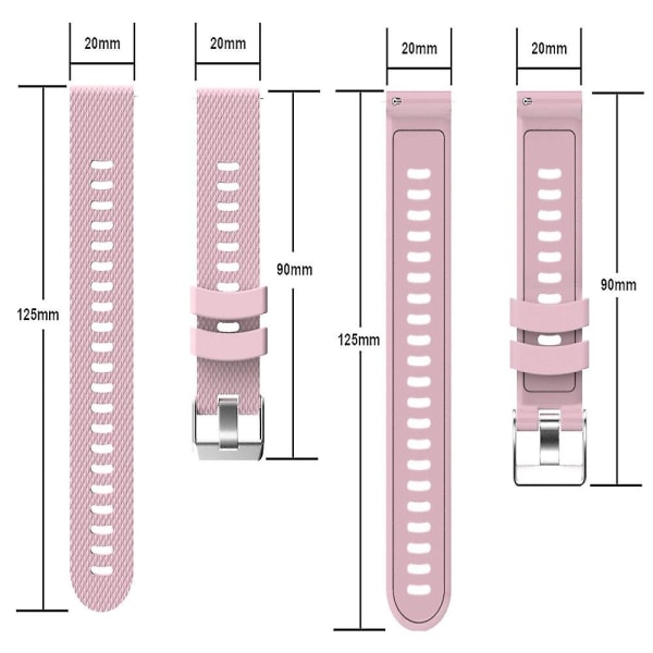 2 stk Garmin Vivoactive 3 Silikone urbåndsrem Armbånd til Garmin Forerunner 245 245m 645 Vibractive 3 Watch