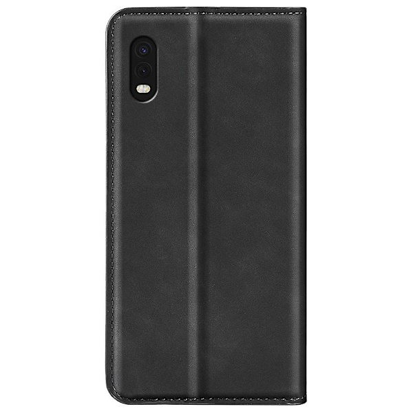 För Samsung Galaxy Xcover Pro PU Läder TPU Fodral Ställ Magnetisk Skin Touch Flip Plånbok Telefonfodral Black