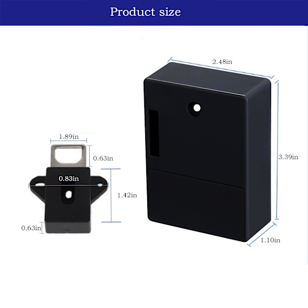 Black Friday -tarjoukset Yllätys Näkymätön elektroninen kaapin lukko, Piilotettu lukko, DIY RFID-lukko La-tch puukaapin laatikon lokerokaappiin B