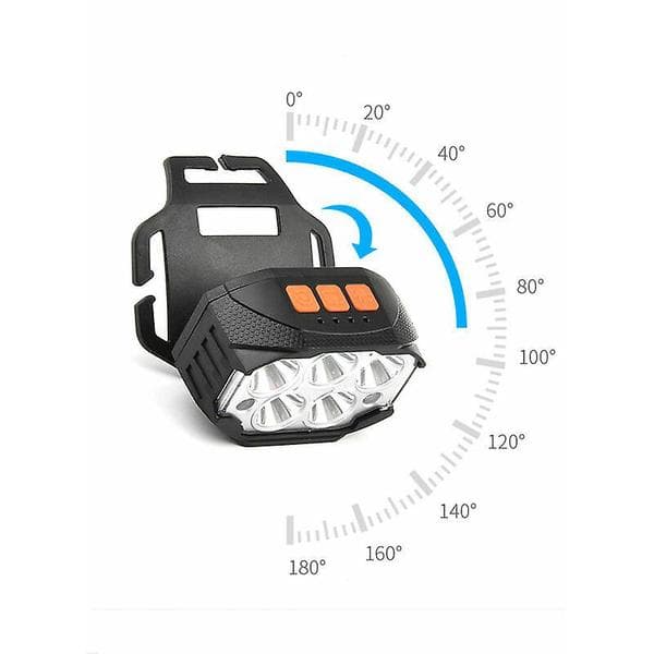 Hodemmontert USB-ladeinduksjon LED sterkt lys hodelykt