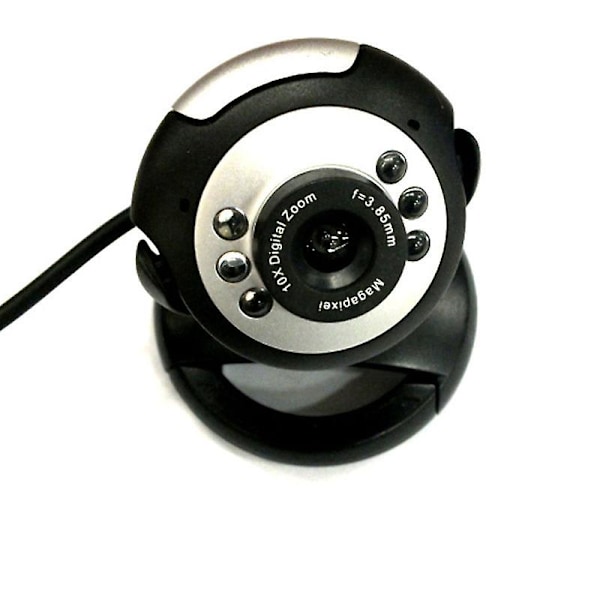6 Led Hd Webcam Usb 2.0 50.0m Pc Kamera Web Cam Med Mikrofon Til Computer Pc Rund