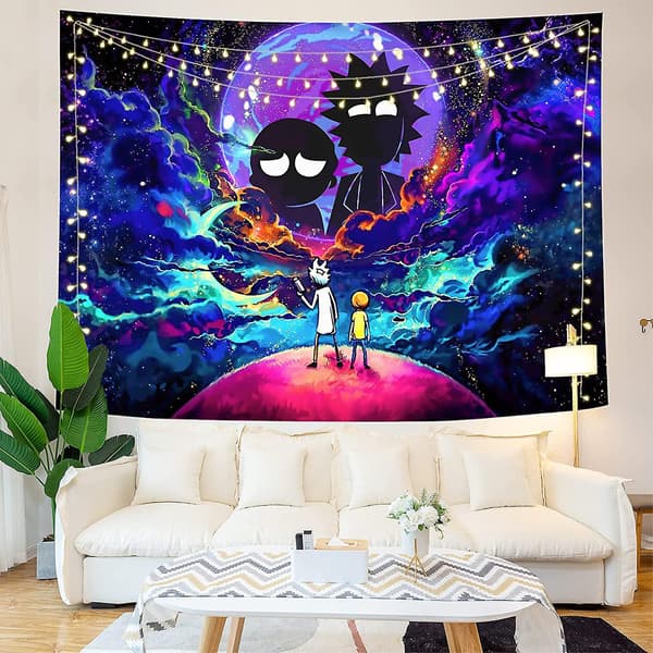 Rick Morty Väggbonad För Vardagsrum Sovrum Sovsal Heminredning (73x95cm, Rick-2)