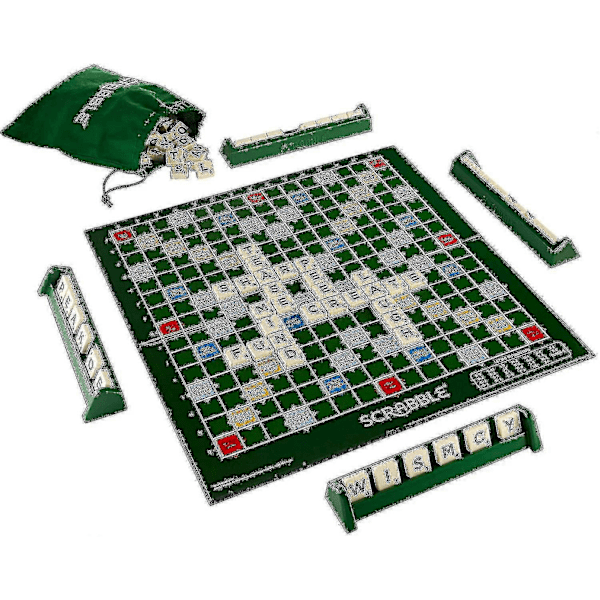 Scrabble Grand Folding Edition med roterande träspelbräde