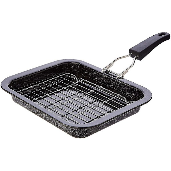 Vitreous Emalje Lille Grillpande Og Rist 28cm X 22cm