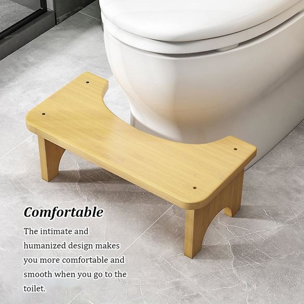 1/2 Bambuu-WC-jakkara Ei Liuku Pyyhkäisyistuimen Vanhukset Potta Kyykky Log color 1 Pc