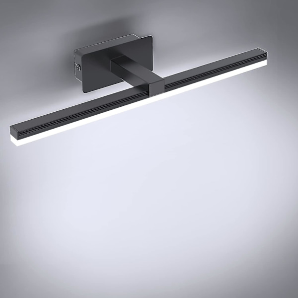 LED Spejllys 9w, Badeværelsesspejl Lampe Kold Hvid 6000k Spejlfront Belysning 40cm Badeværelsesskabsbelysning 720lm LED Spejlvæglampe Sort Til
