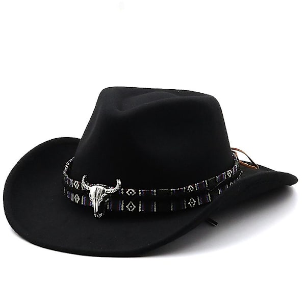 Ny Vinter Retro Dame Herre Uld Western Cowboy Hat Mode Bredskygget Gentleman Jazz Bowler Hat Sombrero Cap
