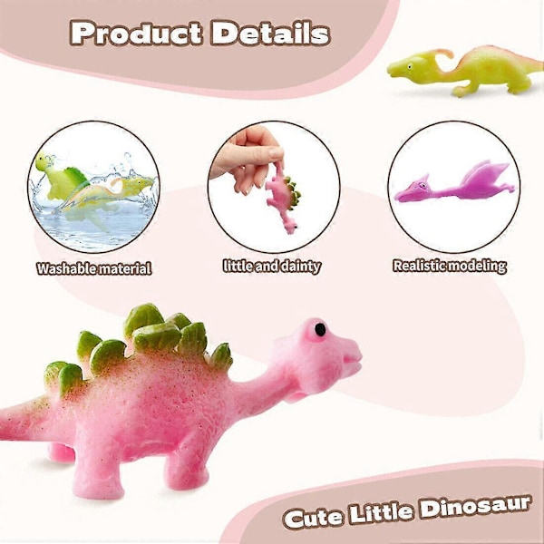 10 stk. Lingshot Dinosaur Finger Legetøj Flyvning Spil Stress-resistent Elastisk