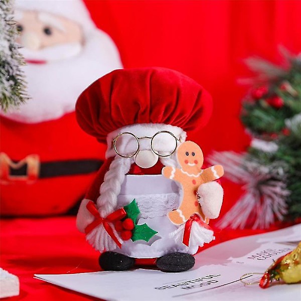 Röd Kocktomte Docka Tomtar Leksak Ornament För Julens Dag Bröllop Tillbehör Stil A Red
