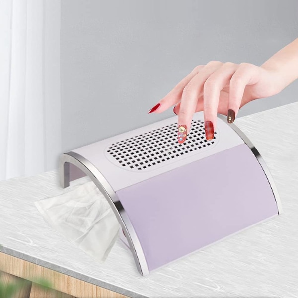 Hvid ikke-vævet Nail Art Dust Suction Collector Søm Suge Dust Collector-poser Erstatningspose til Nail Art-udstyr
