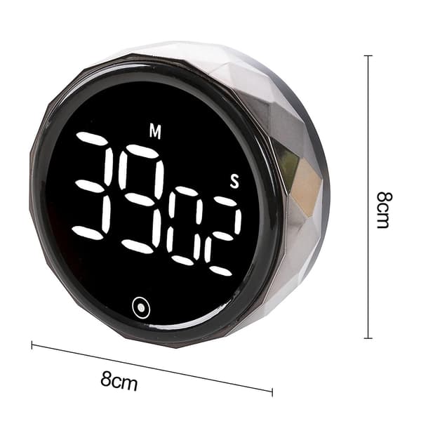 Digital Timer Stor LED-skjerm Magnetisk Kjøkkentimer Justerbar Nedtellingstimer for Matlaging Baking Undervisning