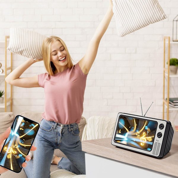 Black Friday -yllätystarjoukset Uusi matkapuhelimen näytönvahvistin 12 tuuman pieni TV matkapuhelimen näytönprojektori 3D-matkapuhelinvideo Gray