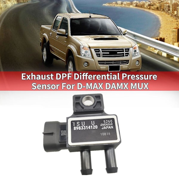 Avgastrycksensor DPF Differentialtryck för D-max Damx Mux 8983314120