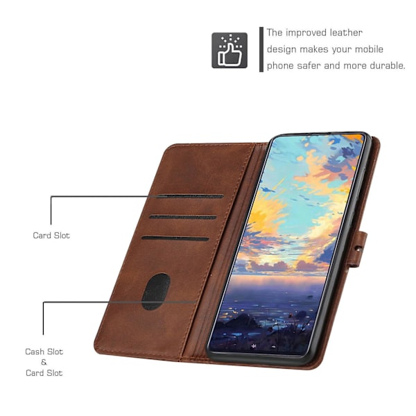 Til Huawei P8 Lite Wallet Case, 3 Kreditkort Slot ID Kortholder, PU Læder Flip Case