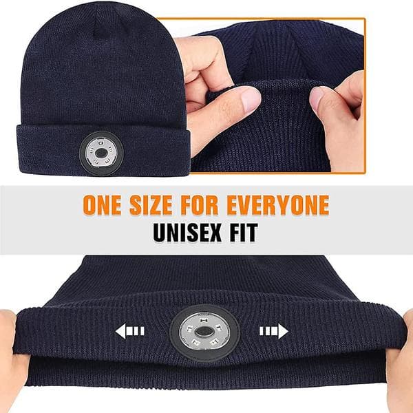 Beaniehatt med lys 5 LED