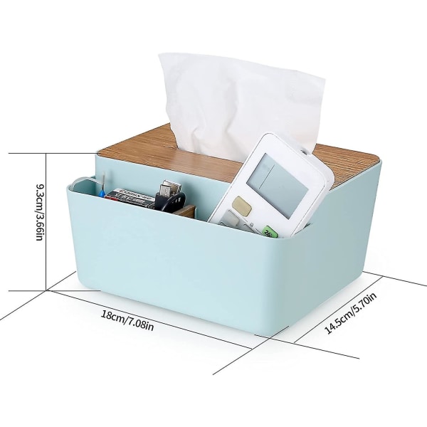 Tissue Box-holdere, Tissue Box Organizer-deksel, rektangulær kosmetisk silkepapirboks