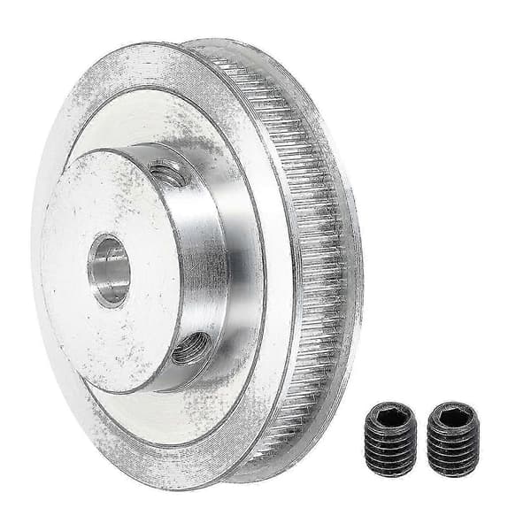 80 tænder 2GT synkron remskive boring 12 mm til 3D-printer 2GT tandrem GT2 remskive rem Silver