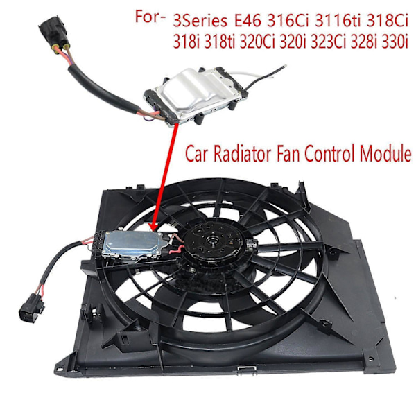 Bil Radiator Blæser Kontrolmodul til 3-serie E46 316Ci 3116Ti 318Ci 318I 318Ti 320Ci 320I 323Ci 328I