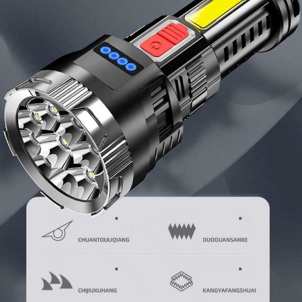 Oppladbar 120000 Lumen P70 Kraftigste LED Lommelykt USB Zoom P4o8