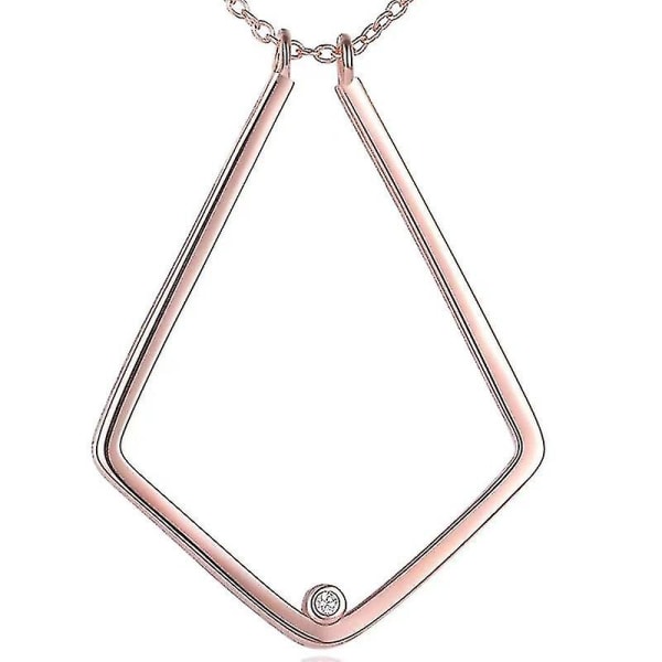 Jul Silver Ring Hållare Keeper Halsband Hänge Smycken För Kvinnor Fru Flickvän-wtake Rose gold 1