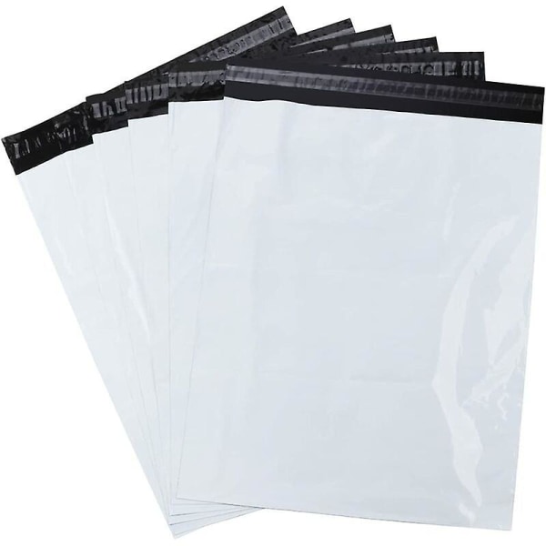 60pcs Plastic Shipping Bags Mail Bag Large Pouches Postal Envelopes Color White 42 * 52cm+5cm flap, Waterproof Postal Pouches