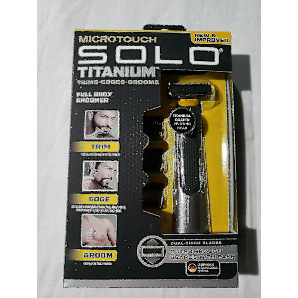 Micro Touch Solo Titanium Ansikts- / Helkroppsrakare Trimmer Kanter Stylar