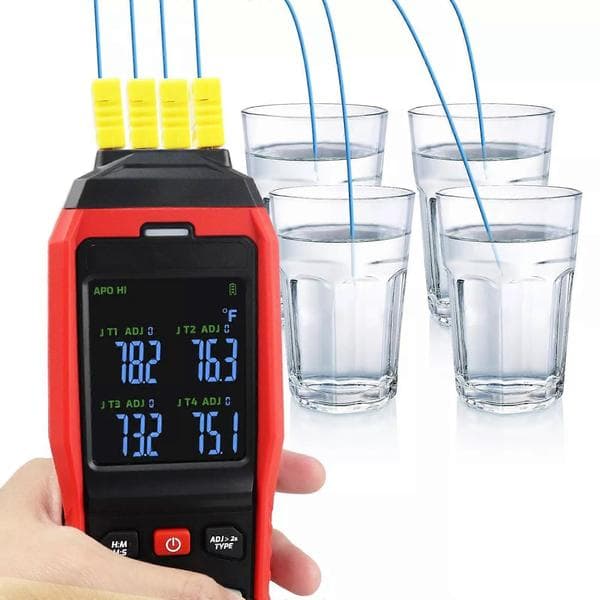 Digital K/J Datalogger 4-Kanal Termoelement Termometer Realtidsdataloggning