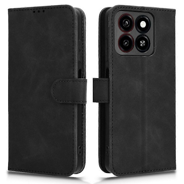 ZTE Blade A35 / A55 Nahkakotelo, ihoa myötäilevä, pudotussuojaava lompakkokotelo - Vihreä Multicolor Black