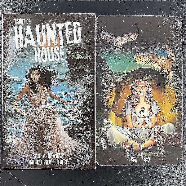 Ny Tarot Of The Haunted House Oracle-kort för vägledning Spådom Tarotkortlek Brädspel för Vuxna 78 st Tt135 K