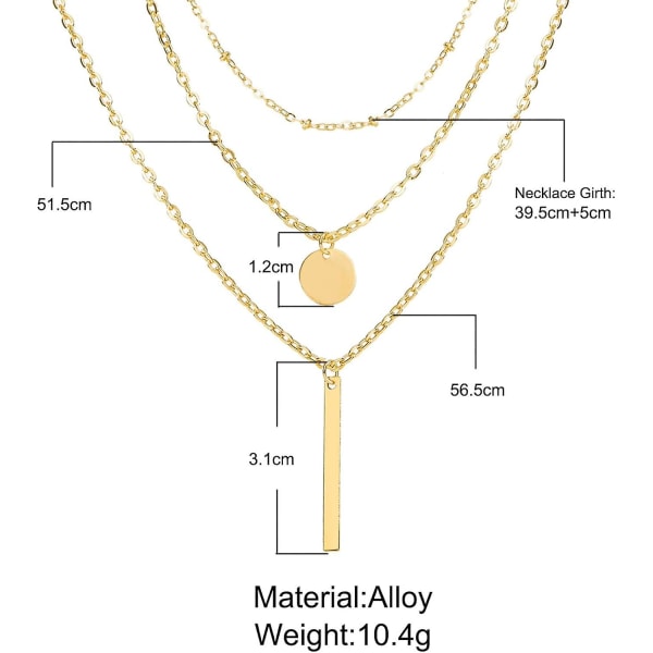 Mode Europeiskt Enkelt Guld Försilvrade Kvinnor Smycken Krage Multi Mynt Halsband Nyckelbenskedjor 2 färger gold