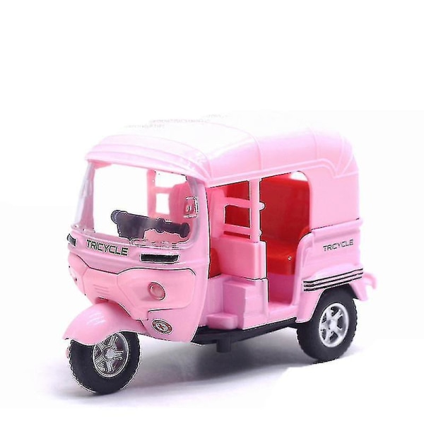 Alloy Tricycle Pull Back Bil med Lys Og Musikk Modell Toy A v pink