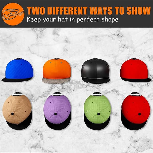 24 Pak Adhesive Hat Hooks Til Væggen, Hat Stativ Hat Organizer Display Til Hjem Decor, Hat Hold Hanger
