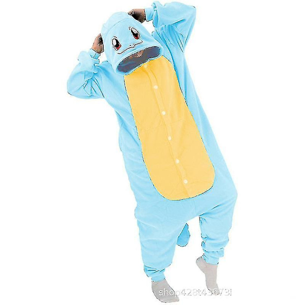 Squirtle-asu kokovartalopajamas Halloween joulu yksiosainen Kigurumi miehille ja naisille XL