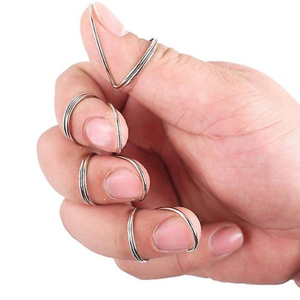 Farfi 4 st Gitarr Fingerplektrum Metall Fjärilsform Plektrum Tumplektrum Tillbehör
