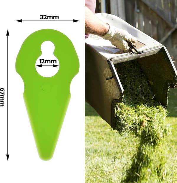 Gressklipper plast skjæreblad for kompatibel med Gtech ST01 ST02 ST04 ST20 gresstrimmer (pakke med 50)