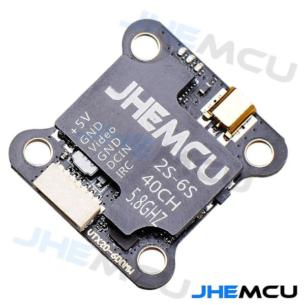 Jhemcu Vtx20-600 5.8g 40ch Fpv-sändare Pitmode 25mw 100mw 200mw 400mw 600mw 7-26v Justerbar Vtx för Fjärrstyrd Fpv-racingdrönare