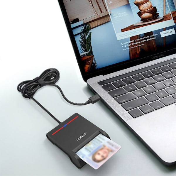 USB Elektronisk ID-kortläsare, ID-kortläsare för personlig identifiering, Kompatibel med FIPS 201, FIPS TAA