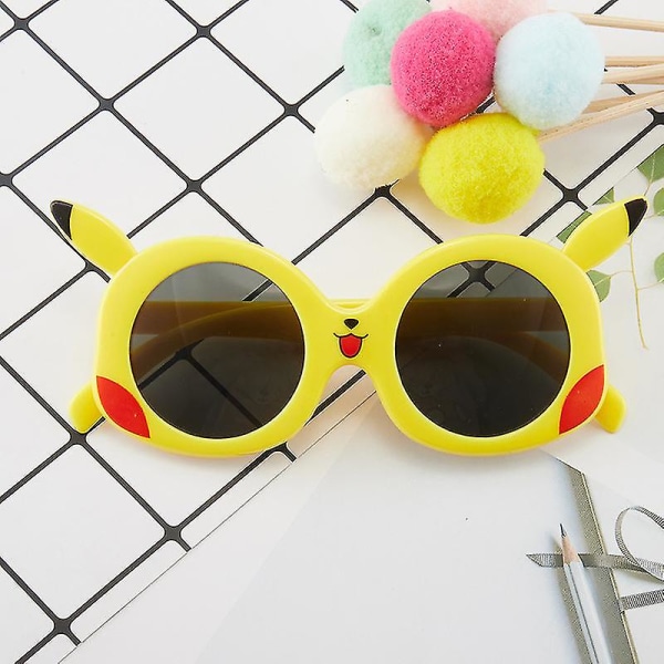 Børnebriller Mode Stærk rund ansigtsklip Fuld stel Komfortable briller Børnesolbriller tegneserie Pikachu