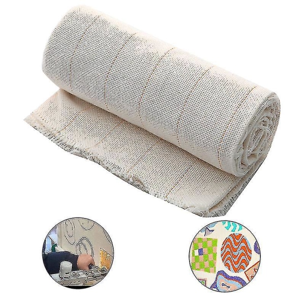 2,1x1 meter Munktyg Tuftingtyg Markerade Linjer Vävt Tillverkning Kläder DIY Tyg