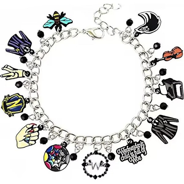 The Addams Family Film & TV Armbånd Unisex Tilbehør Wednesday Addams Tema Justerbare Smykker Bursdagsgave
