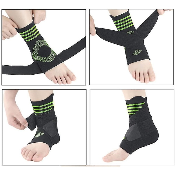 Ankelbrace stukning, ankel brace rem, 1 par ankel brace, ankel brace förstärkt stöd