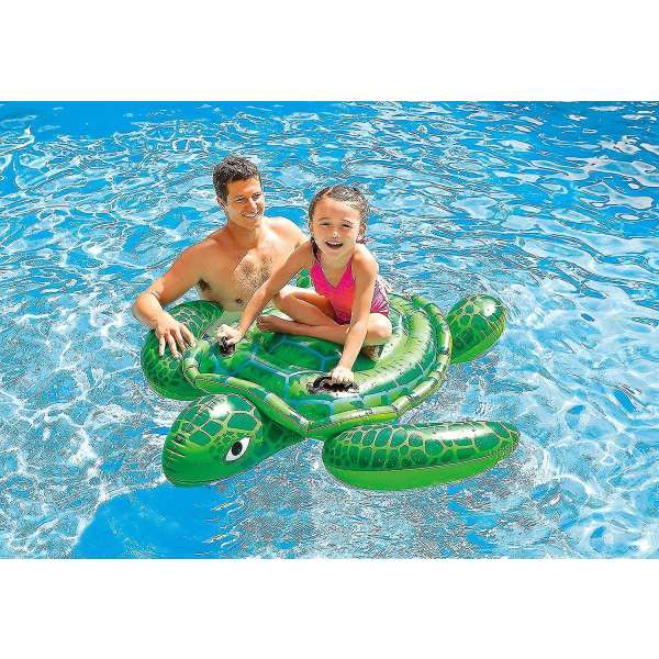 Oppustelig Kæmpeskildpadde Pool Float, 150x127cm Oppustelig Pool Raft Lounge Sjovt strandlegetøj til voksne børn