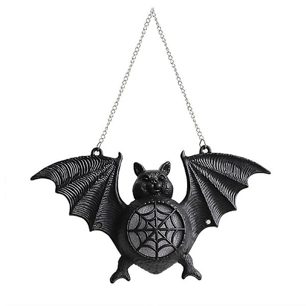 Flaggermus LED-lys Realistisk Herlig Dekorativ Lett Halloween Spøkelseshus Glødende Flaggermus Hengende Lykt For Fest Jikaix Black