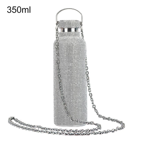 350ml/500ml/750ml isolert flaske Rhinestone innlagt termisk isolasjon Rustfritt stål Barneisolert vannkopp for reiser Blue 350ml