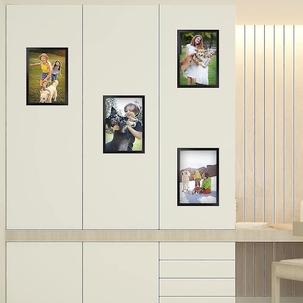 10 stk A5 Magnetiske Diamantkunst Rammer, Selvklebende Magnetiske Bilde Rammer Ramme Display Ramme Svart