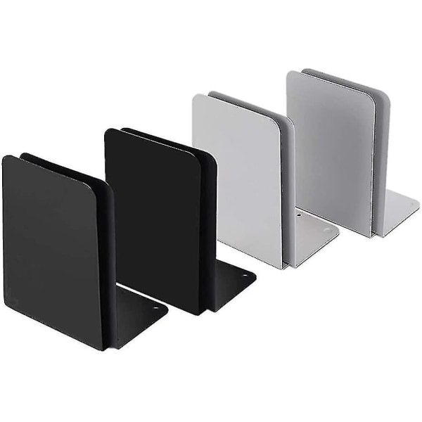 Kirjatuki, 4 paria/8 kappaletta Metalliset kirjatelineet hyllyille, tukevat kirjatelineet