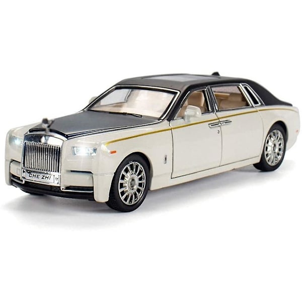 1/24 Mittakaavan Simulaatio Rolls-royce Phantom Automalli Ääni- ja Valotoiminnolla Vedettävä Auto Lelu Koristeeksi Lapsille Ja Aikuisille