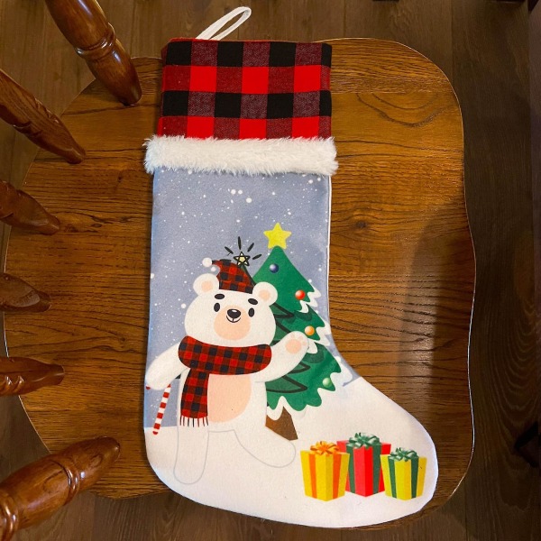 Juledekoration Gammel Mand Plaid Julesokker Gavepose Juledekoration Slik Sokker Julepynt Gaveposer Jul