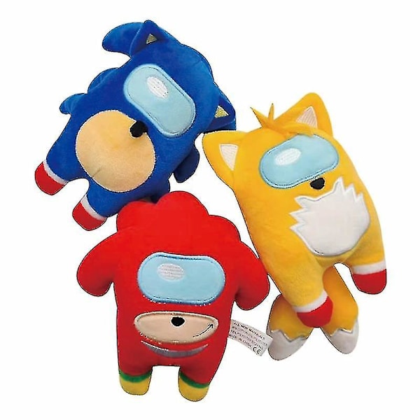 Plush Leksaker Anime Animation Sonic Among Us Actionfigur Mjuk Fylld Plyschdocka För Pojkar Flickor Jul Födelsedagspresenter-i Blue