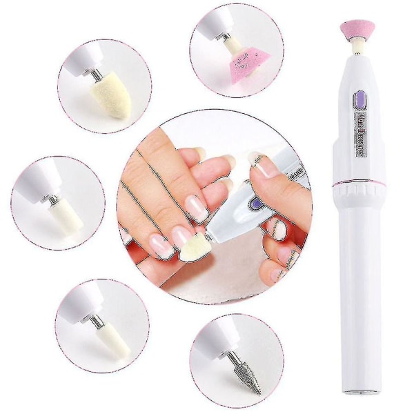 2023-namotu Nail Electric Manikyr Set, Portable Buffer Fingernagel Grinder Kit Multifunktions Naturlig Tå Nagelpolish Polish Machine For Home Sa